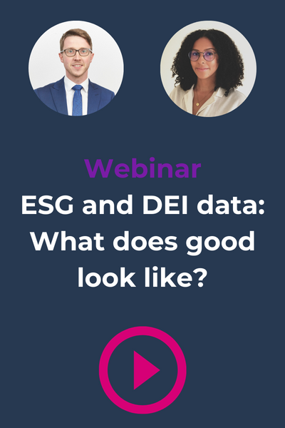 Webinar ESG and DEI data What does good look like